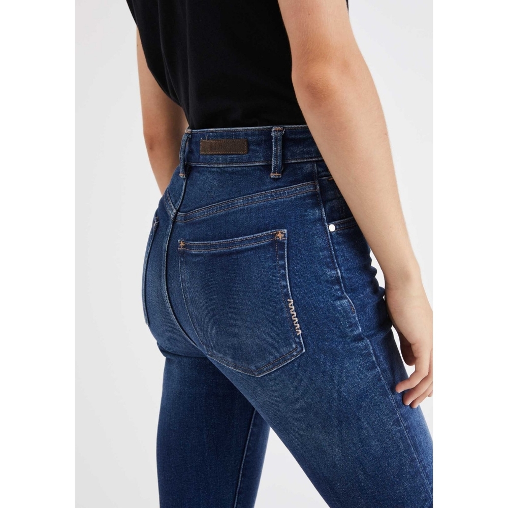 Neuw Marilyn High Waisted Cropped Skinny Jeans Dark Blue Wash US24 XS